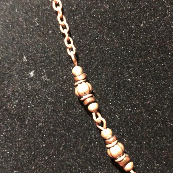 Antique Copper Beaded Necklace - Picture 4 of 6